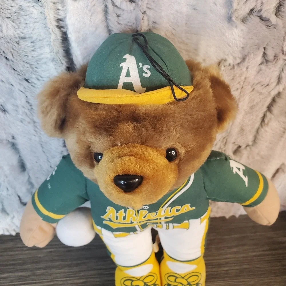 Vintage Oakland Athletics A's MLB Baseball Plush Teddy Bear‎ 12